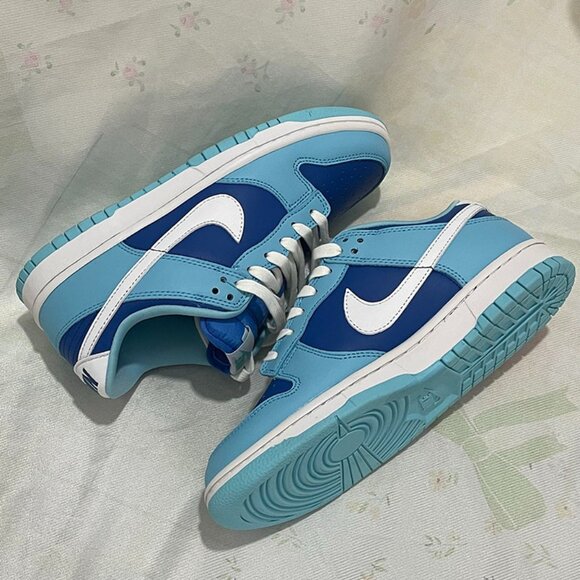 Nike Shoes - Nike Dunk Retro Qs Argon Blue And White Low Top Sneakers